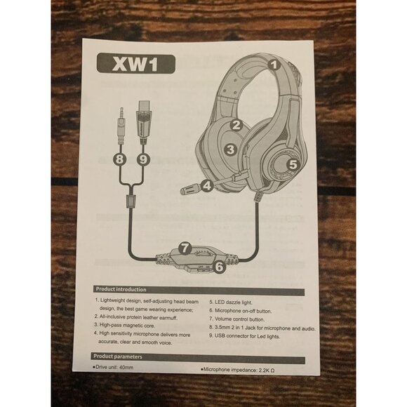 Tatybo XW1 Gaming Headset PC PS5 PS4 Noise-Cancelling Mic Soft Earmuffs Featherw - Picture 8 of 8